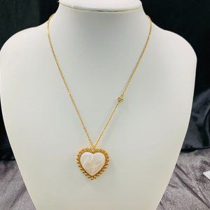 Tory Burch Necklace Roxanne HEART CUFF  Pendant Necklace Chain Gift Jewelry